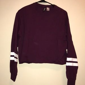 Cropped Crew-Neck Sweatshirt